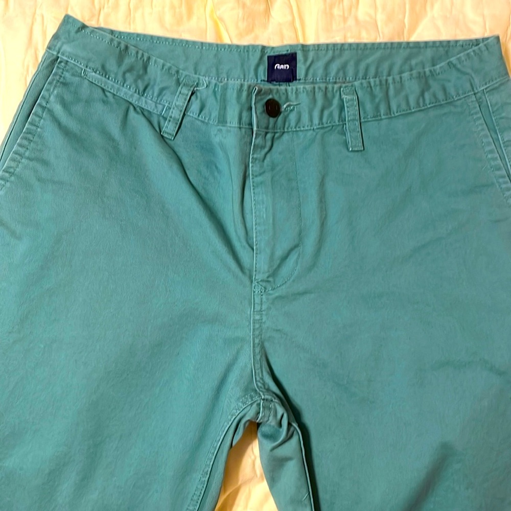 Gap green straight leg pants
